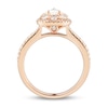 Thumbnail Image 2 of 1 CT. T.W. Pear-Shaped Diamond Teardrop Frame Engagement Ring in 14K Rose Gold (I/I1)