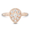Thumbnail Image 3 of 1 CT. T.W. Pear-Shaped Diamond Teardrop Frame Engagement Ring in 14K Rose Gold (I/I1)