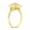 Thumbnail Image 3 of 1 CT. T.W. Oval Diamond Octagonal Art Deco Frame Engagement Ring in 14K Gold (I/SI2)