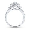 Thumbnail Image 2 of 1-1/4 CT. T.W. Pear-Shaped Diamond Double Teardrop Frame Twist Shank Engagement Ring in 14K White Gold (I/I1)