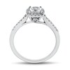 Thumbnail Image 2 of 1 CT. T.W. Cushion-Cut Diamond Frame Engagement Ring in 14K White Gold (I/VS2)
