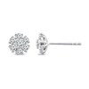 Thumbnail Image 0 of 1/2 CT. T.W. Diamond Flower Stud Earrings in 14K White Gold