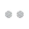 Thumbnail Image 1 of 1/2 CT. T.W. Diamond Flower Stud Earrings in 14K White Gold