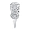 Thumbnail Image 2 of 5/8 CT. T.W. Oval Multi-Diamond Frame Five Stone Band in 10K White Gold