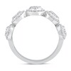 Thumbnail Image 3 of 5/8 CT. T.W. Oval Multi-Diamond Frame Five Stone Band in 10K White Gold