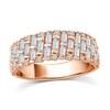 Thumbnail Image 1 of 1 CT. T.W. Baguette-Cut Diamond Slanted Rows Band in 14K Rose Gold