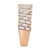 Thumbnail Image 2 of 1 CT. T.W. Baguette-Cut Diamond Slanted Rows Band in 14K Rose Gold
