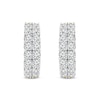 Thumbnail Image 2 of 5 CT. T.W. Diamond Double Row Inside-Out Hoop Earrings in 14K Gold