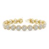 Thumbnail Image 1 of 12 CT. T.W. Diamond Frame Line Bracelet in 14K Gold - 7.25&quot;