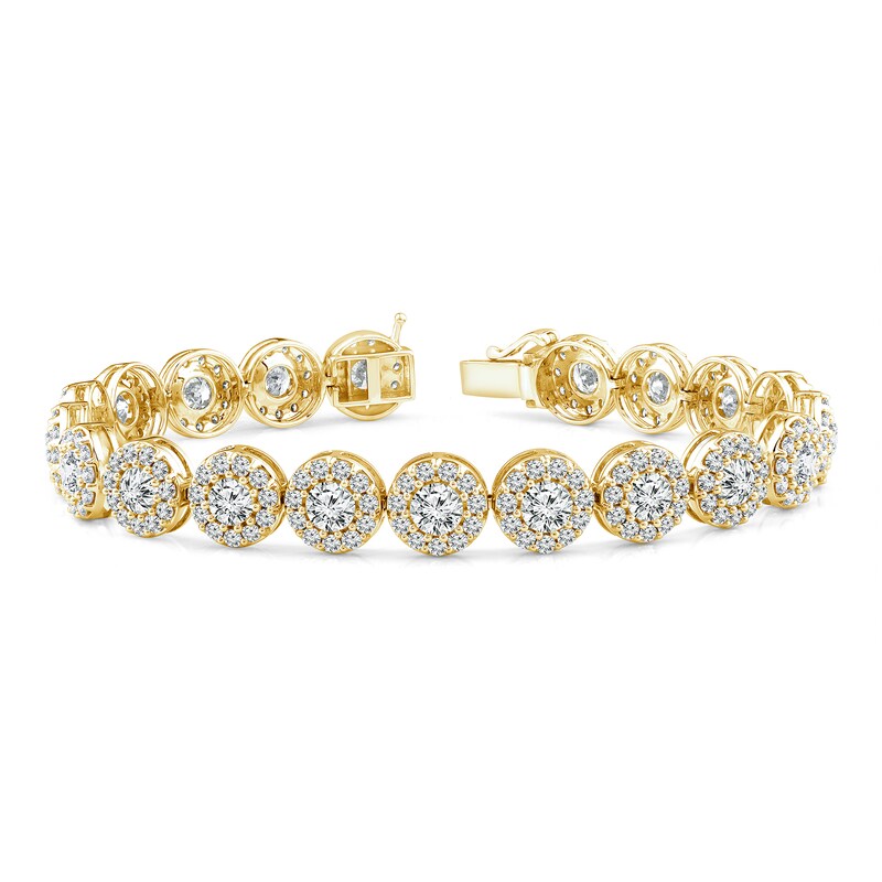 Main Image 1 of 12 CT. T.W. Diamond Frame Line Bracelet in 14K Gold - 7.25&quot;
