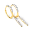 Thumbnail Image 3 of PDPAOLA™ at Zales 1/2 CT. T.W. Lab-Grown Diamond Hoop Drop Earrings in 18K Gold