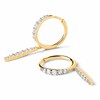 Thumbnail Image 4 of PDPAOLA™ at Zales 1/2 CT. T.W. Lab-Grown Diamond Hoop Drop Earrings in 18K Gold