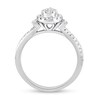 Thumbnail Image 3 of 3/8 CT. T.W. Pear Multi-Diamond Teardrop Frame Engagement Ring in 10K White Gold