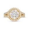 Thumbnail Image 4 of 2 CT. T.W. Multi-Diamond Frame Split Shank Engagement Ring in 14K Gold (I/I2)