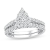 Thumbnail Image 1 of 1 CT. T.W. Pear Multi-Diamond Teardrop Bridal Set in 10K White Gold