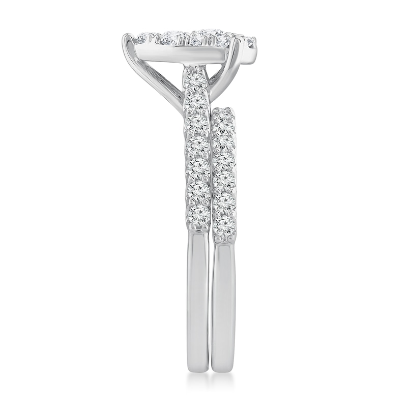 Main Image 2 of 1 CT. T.W. Pear Multi-Diamond Teardrop Bridal Set in 10K White Gold