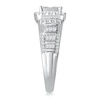 Thumbnail Image 2 of 1-3/4 CT. T.W. Quad Princess-Cut Diamond Frame Tiered Shank Engagement Ring in 14K White Gold