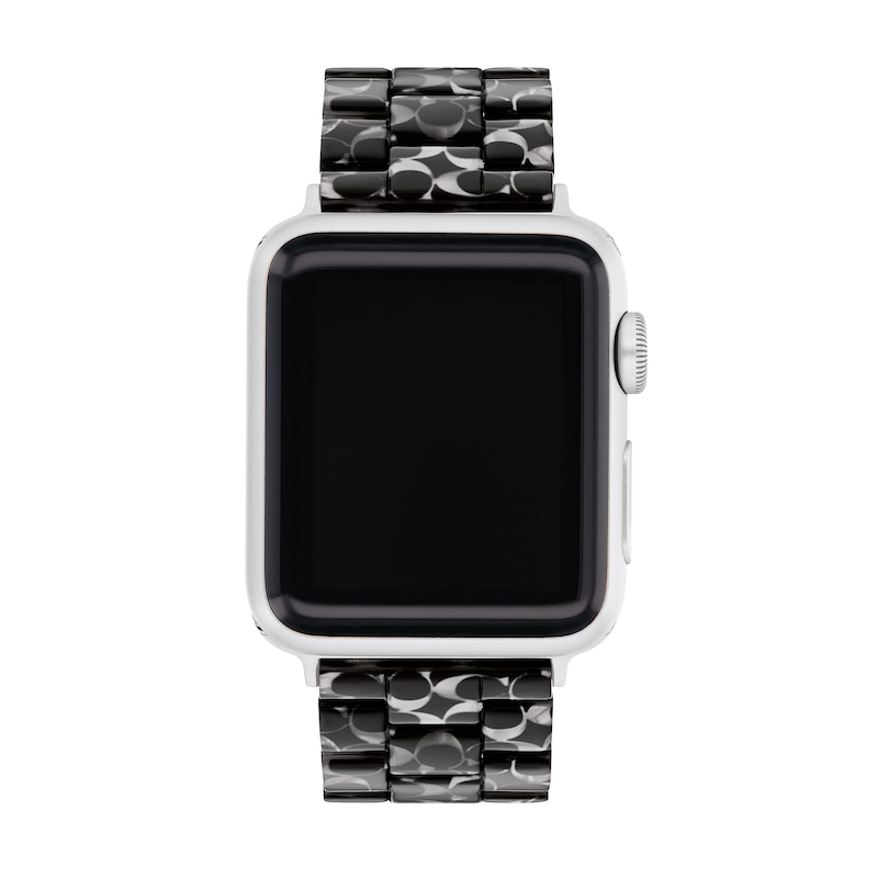 Ladies' Coach Apple Black Tortoise Signature C Resin Bracelet (Model: 14700232)