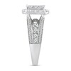 Thumbnail Image 2 of 2 CT. T.W. Princess Multi-Diamond Frame Triple Row Engagement Ring in 10K White Gold