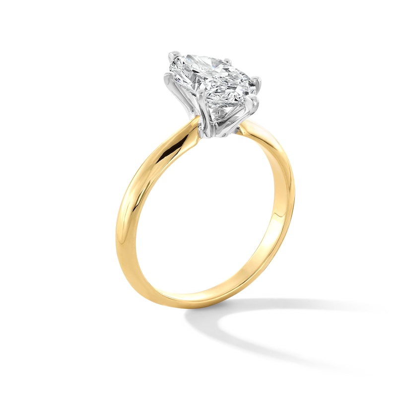 Main Image 3 of 2 CT. T.W. Marquise-Cut Certified Lab-Grown Diamond Solitaire Engagement Ring in 14K Yellow Gold (F/VS2)