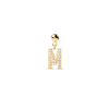 Thumbnail Image 1 of PDPAOLA™ at Zales Cubic Zirconia Letter "M" Initial Bead Charm in Sterling Silver with 18K Gold Plate
