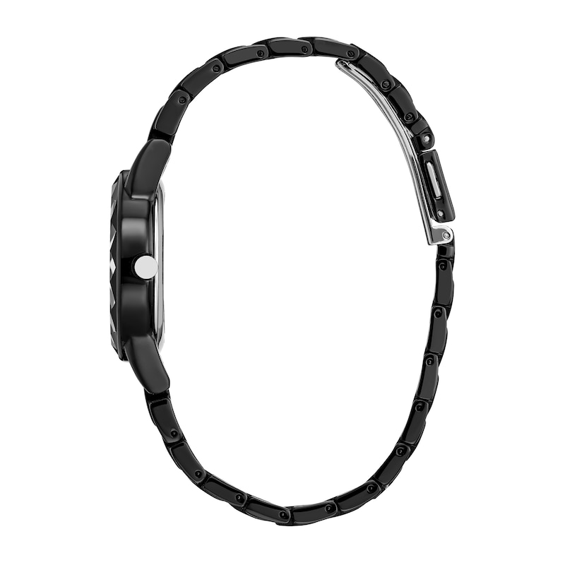 Main Image 2 of Ladies' Citizen Eco-Drive® Villains Ursula Silhouette Black IP Watch with Black Dial (Model: GA1075-68W)