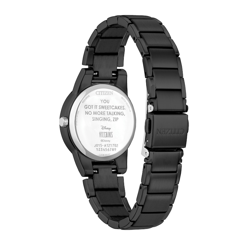 Main Image 3 of Ladies' Citizen Eco-Drive® Villains Ursula Silhouette Black IP Watch with Black Dial (Model: GA1075-68W)