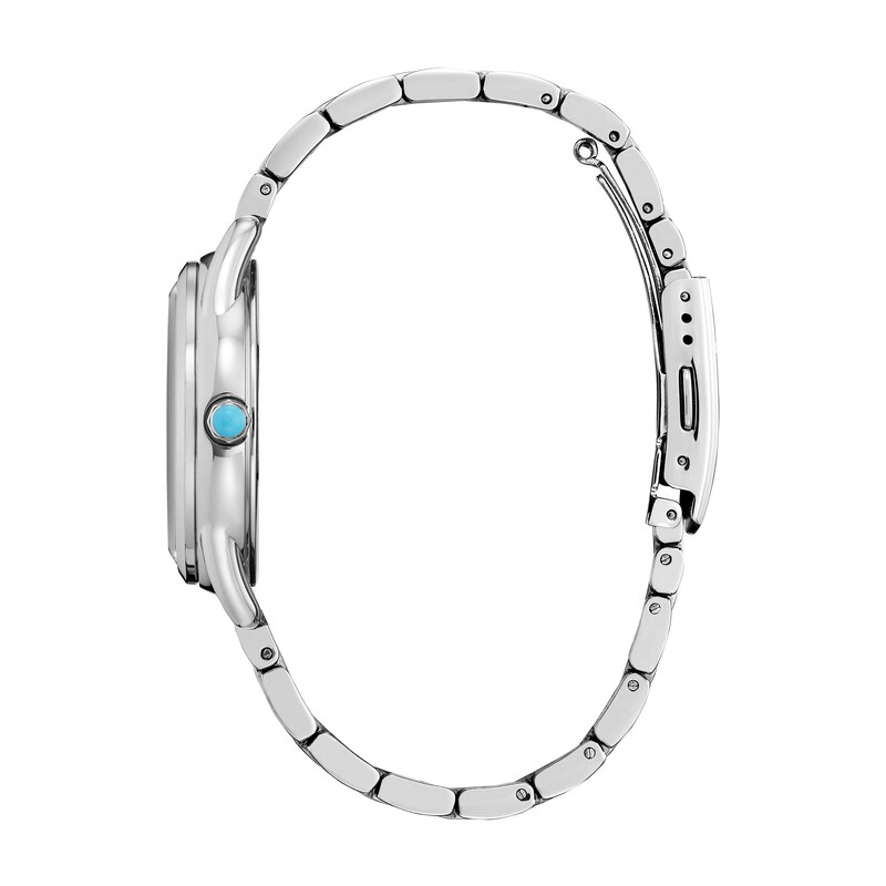 Main Image 5 of Ladies' Citizen Eco-Drive® Disney Frozen Crystal Accent Watch with Light Blue Dial and Pin Box Set (Model: FE7091-61W)