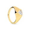 Thumbnail Image 3 of PDPAOLA™ at Zales 6.0mm Trillion-Cut Cubic Zirconia Signet Ring in Sterling Silver with 18K Gold Plate