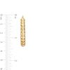 Thumbnail Image 3 of 31.0mm Sculpted Hollow 14K Gold Hoop Earrings