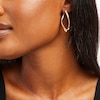 Thumbnail Image 2 of 21.0mm Sculpted Hollow 14K Gold Hoop Earrings