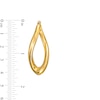 Thumbnail Image 3 of 21.0mm Sculpted Hollow 14K Gold Hoop Earrings
