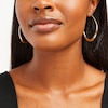 Thumbnail Image 2 of 58.0mm Sculpted Hollow 14K Gold Hoop Earrings