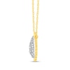 Thumbnail Image 3 of 1/4 CT. T.W. Pear Multi-Diamond Teardrop Bead Edge Necklace in 14K Gold