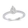 Thumbnail Image 1 of 3/8 CT. T.W. Pear Multi-Diamond Engagement Ring in 14K White Gold