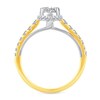 Thumbnail Image 2 of 1 CT. T.W. Oval Multi-Diamond Hidden Halo Engagement Ring in 14K Two-Tone Gold