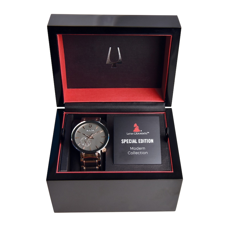 Men's Bulova Special Edition Latin GRAMMY® Two-Tone Watch with Textured Dial (Model: 98A309)