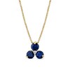 Thumbnail Image 1 of Blue Sapphire and Diamond Accent Trio Pendant in 14K Gold