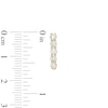 Thumbnail Image 3 of 1 CT. T.W. Diamond Five Stone Hoop Earrings in 10K Gold