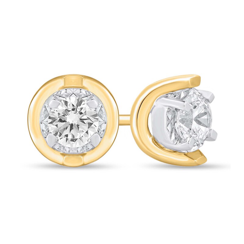 Main Image 1 of 3/8 CT. T.W. Diamond Solitaire Tension Stud Earrings in 10K Gold (I/I3)