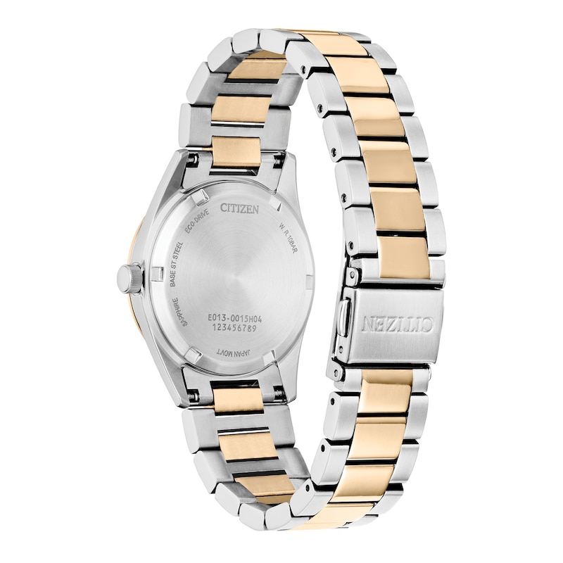 Main Image 3 of Ladies' Citizen Eco-Drive® Diamond Accent Rose Two-Tone Watch with Pink Dial (Model: EW2706-58X)