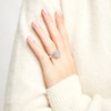 Thumbnail Image 2 of 1 CT. T.W. Diamond Double Cushion Frame Engagement Ring in 10K White Gold