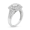 Thumbnail Image 3 of 1 CT. T.W. Diamond Double Cushion Frame Engagement Ring in 10K White Gold