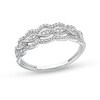 Thumbnail Image 1 of 1/15 CT. T.W. Diamond Cascading Scallop Edge Band in 10K White Gold