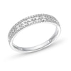 Thumbnail Image 1 of 1/15 CT. T.W. Baguette and Round Diamond Edge Vintage-Style Band in 10K White Gold