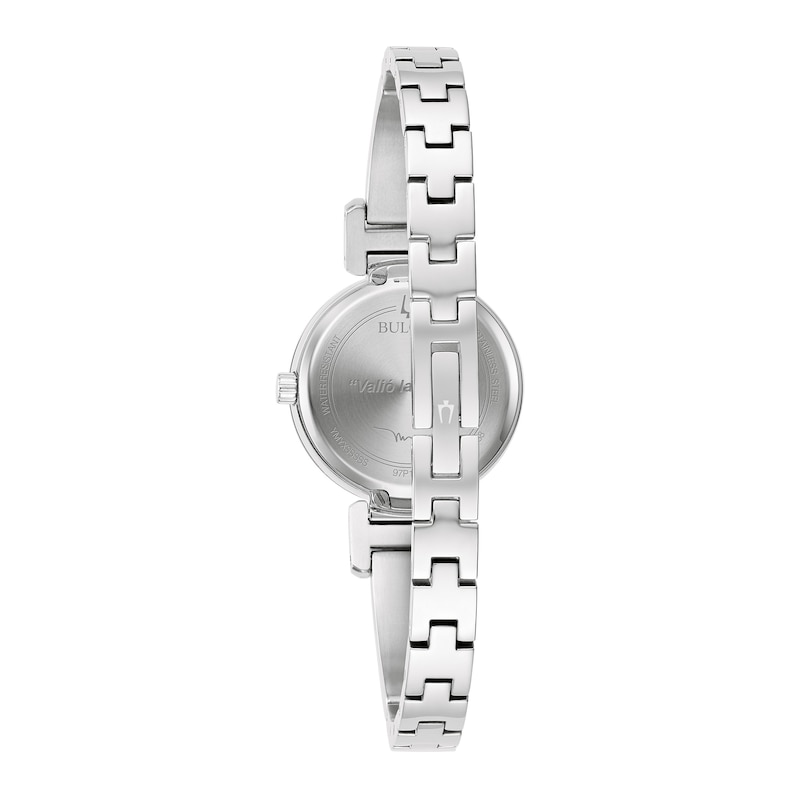 Main Image 3 of Ladies' Marc Anthony Modern Diamond Accent Silver-Tone Bangle Watch with White Dial (Model: 96P241)
