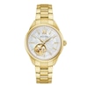 Thumbnail Image 1 of Ladies' Bulova Sutton Gold-Tone Watch with Mother-of-Pearl Dial and Skeleton Heart (Model: 97L172)