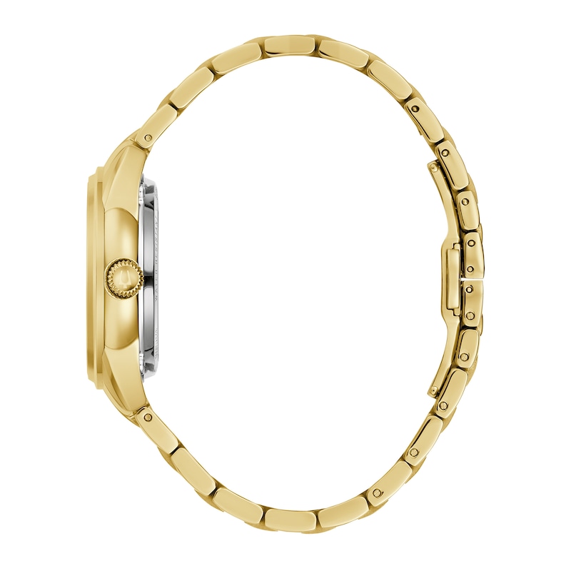 Main Image 2 of Ladies' Bulova Sutton Gold-Tone Watch with Mother-of-Pearl Dial and Skeleton Heart (Model: 97L172)
