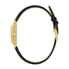 Thumbnail Image 2 of Ladies' Bulova Sutton Diamond Accent Gold-Tone Black Strap Watch with Rectangular Mother-of-Pearl Dial (Model: 97P166)