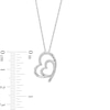 Thumbnail Image 3 of 1/4 CT. T.W. Diamond Tilted Heart Pendant and Stud Earrings Set in Sterling Silver